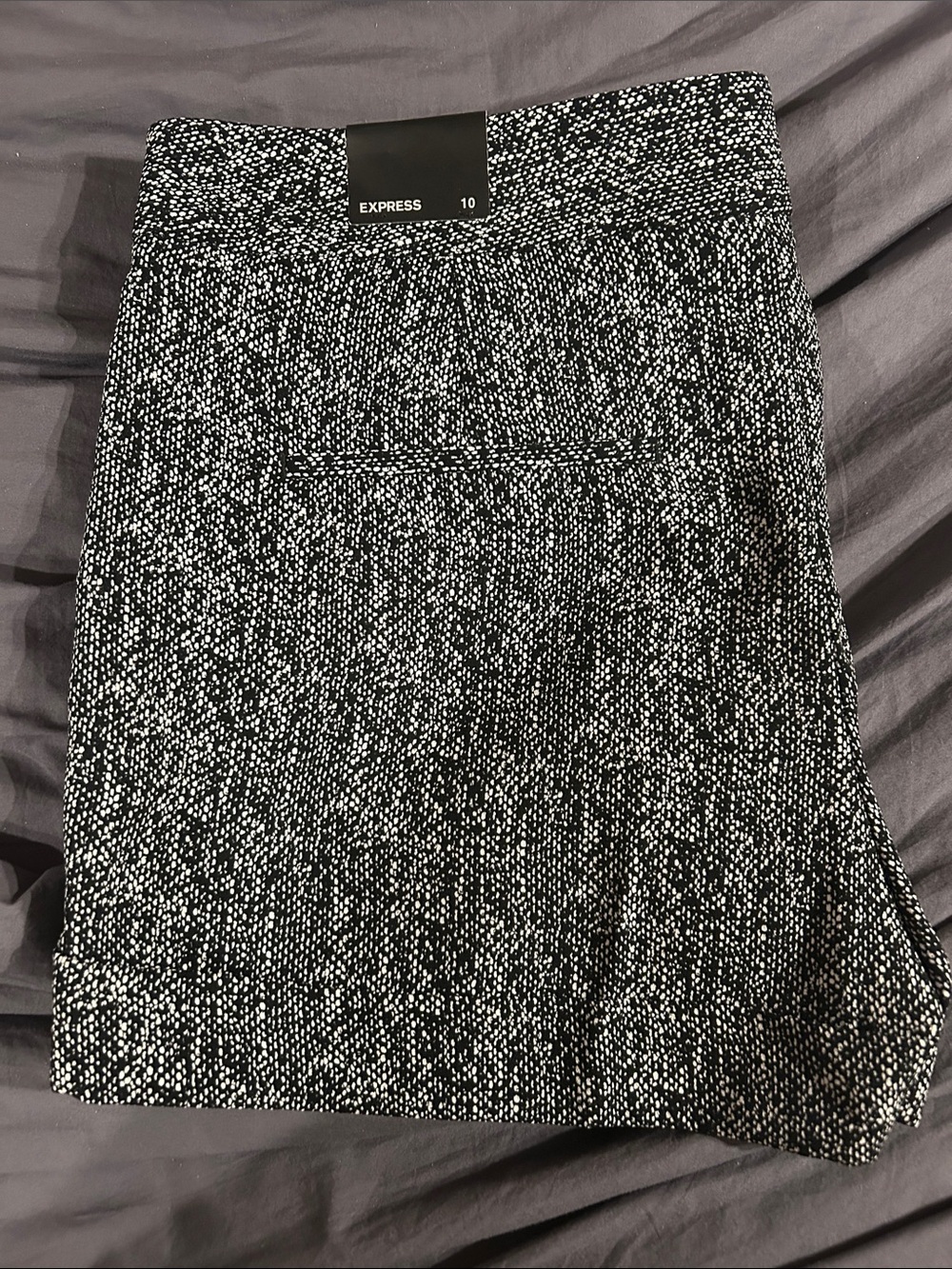 Express Black & White Tweed Editor Shorts
